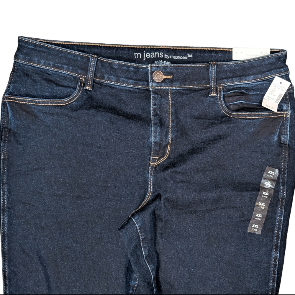 NWT M Jeans by Maurices Vintage Dark Wash Mid Rise Jegging, Size XXL Long - Picture 4 of 10